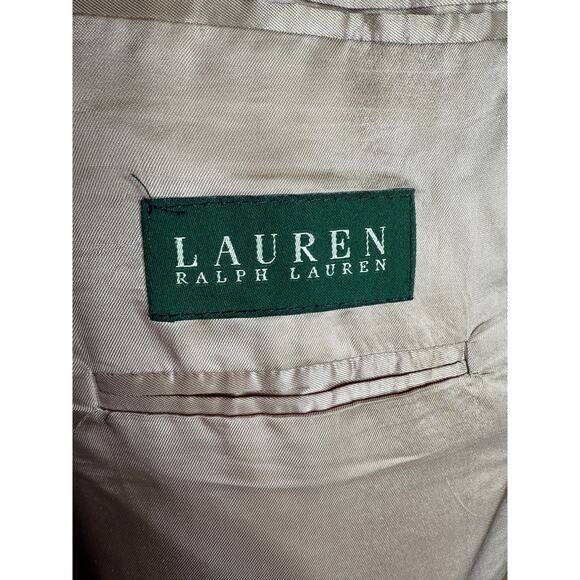 Ralph Lauren Men's 48L Wool & Silk Blazer 2 Button Sport Coat Jacket Tan Brown - Picture 6 of 8